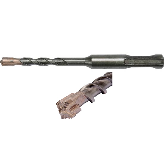 Свердло по залізобетону YATO : SDS+ Premium, "Х"-тип, Ø= 6 х 110 мм, 4 різальні пруги / Код товару: YT-41931